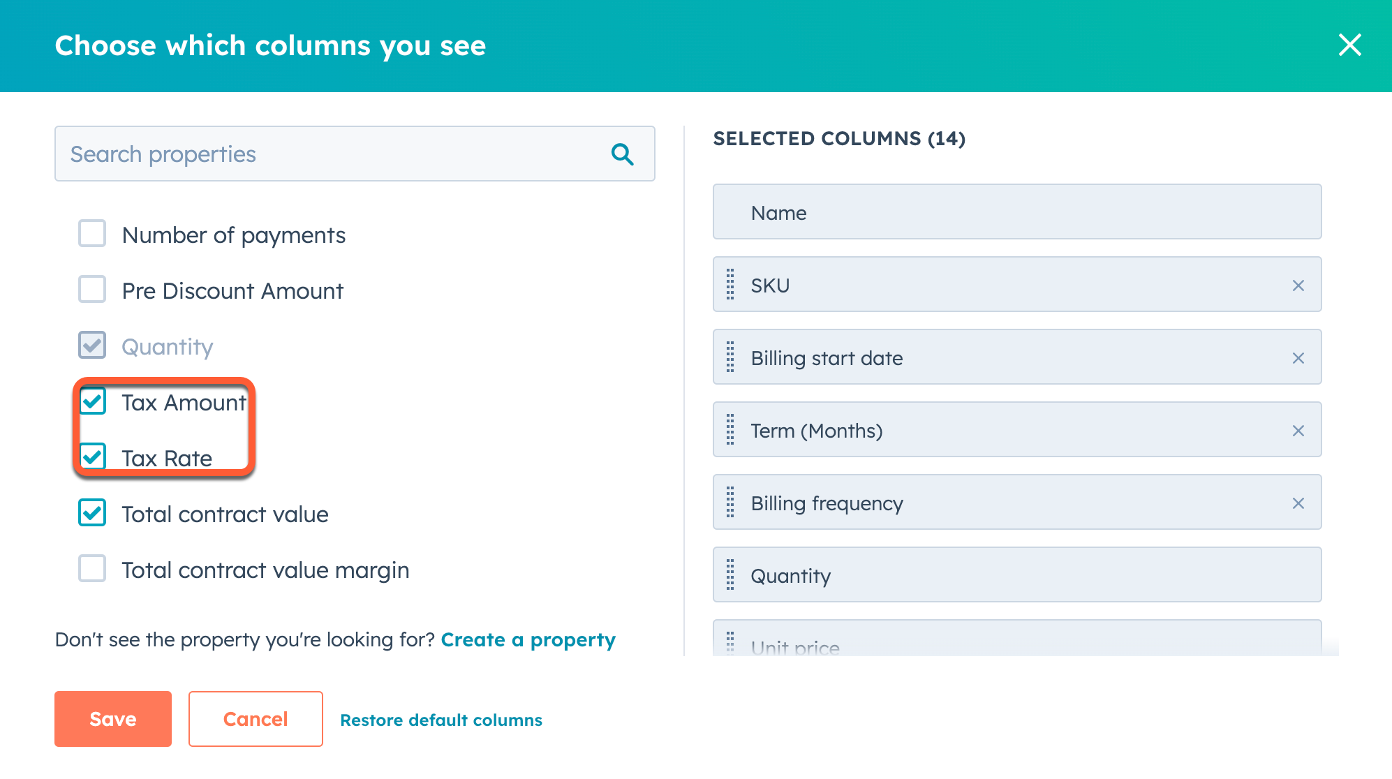 line-items-tax-columns