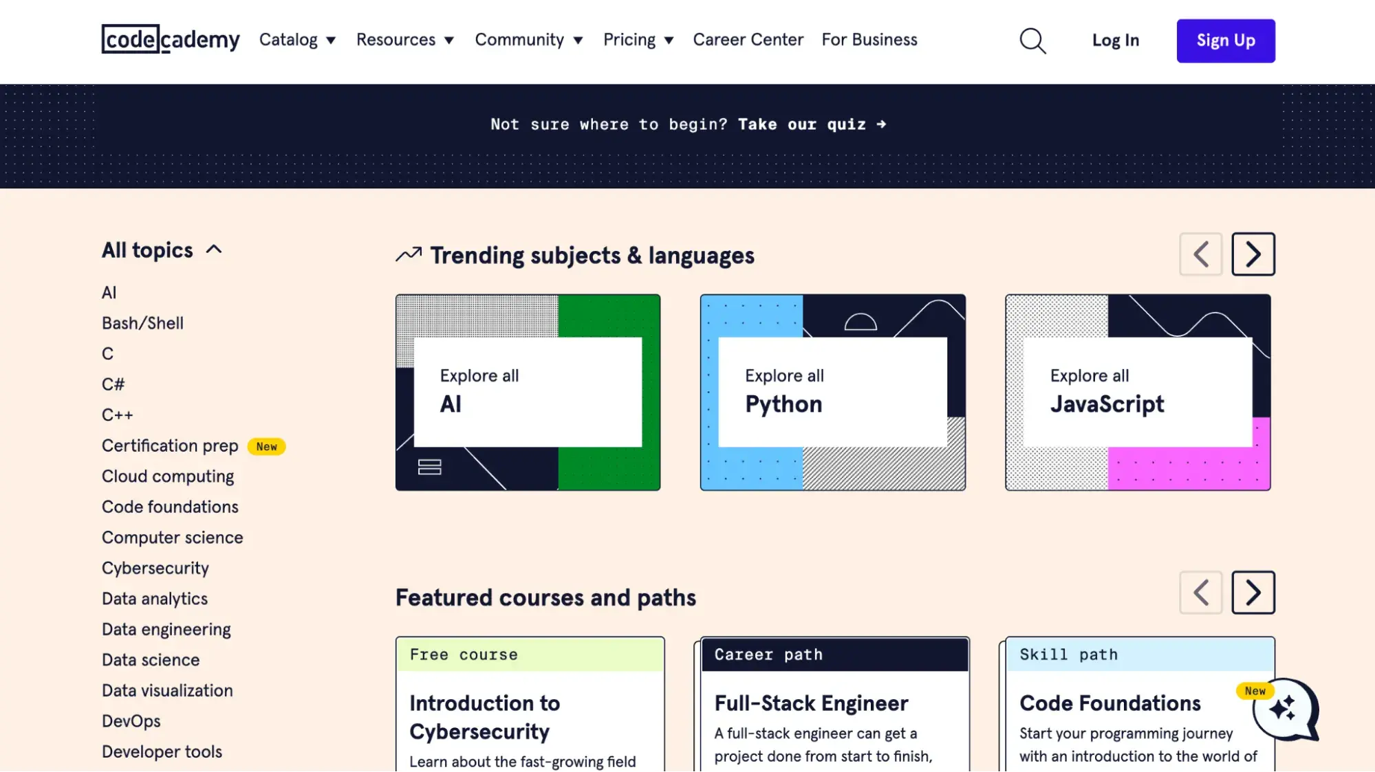 how to learn coding resource: code academy
